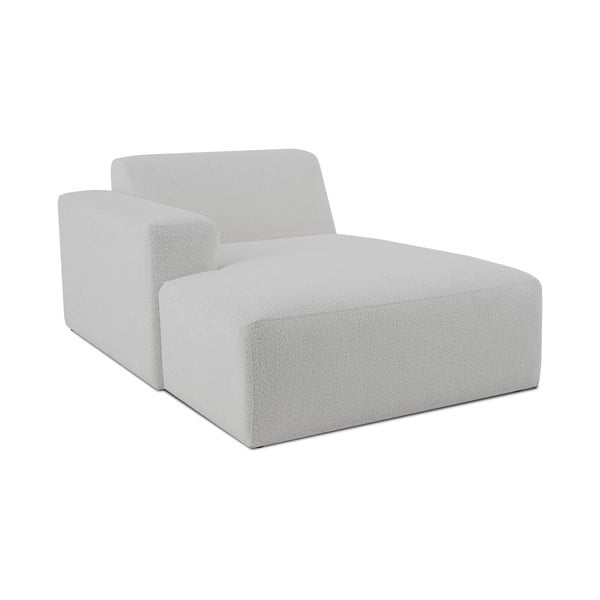 Biały moduł sofy z materiału bouclé (lewostronny) Roxy – Scandic-image-1