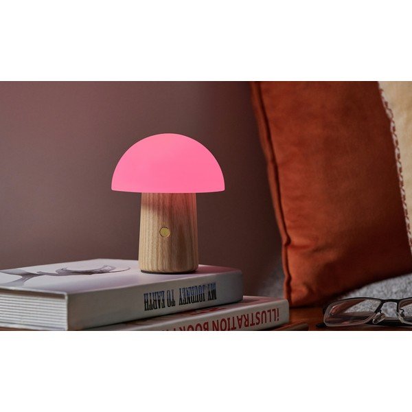 Naturalna lampa stołowa ze ściemniaczem i szklanym kloszem (wys. 13 cm) Alice – Gingko-image-4