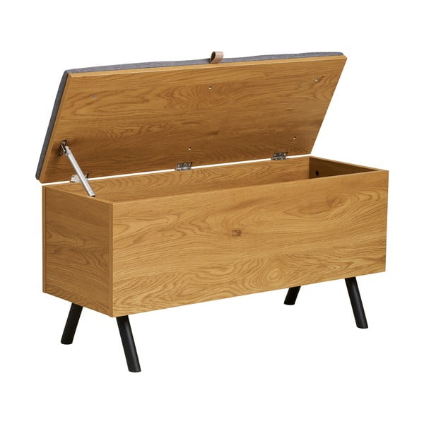 Skrzynia w dekorze dębu w naturalnym kolorze 92x48x33 cm Barco – House Nordic-image-3