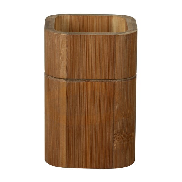 Brązowy bambusowy kubek na szczoteczki do zębów Serro – Wenko-image-3