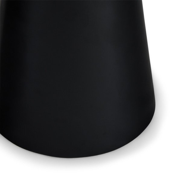 Czarno-ciemnoszary stolik z blatem w dekorze marmuru ø 45 cm Tango – Furnhouse-image-1