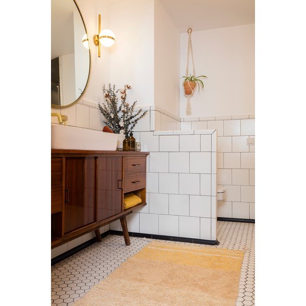 Bawełniany dywan w kolorze ochry 80x140 cm Twin Amber – Lorena Canals-image-1