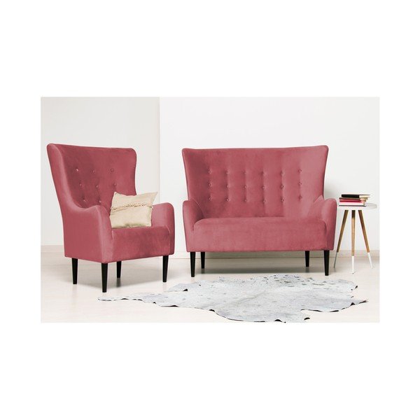 Czerwona sofa 2-osobowa Vivonita Blair-image-2
