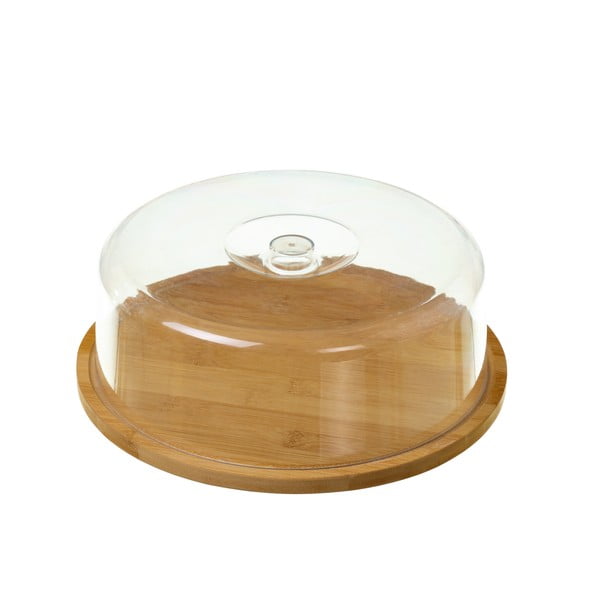 Bambusowa tacka okrągła z kloszem Casa Selección Bamboo-image-2