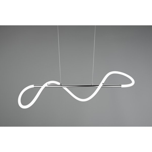 Metalowa lampa wisząca LED ze ściemniaczem w kolorze srebra Argos – Reality-image-4