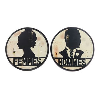 Tabliczki na drzwi toalety Antic Line Femmes/Hommes
