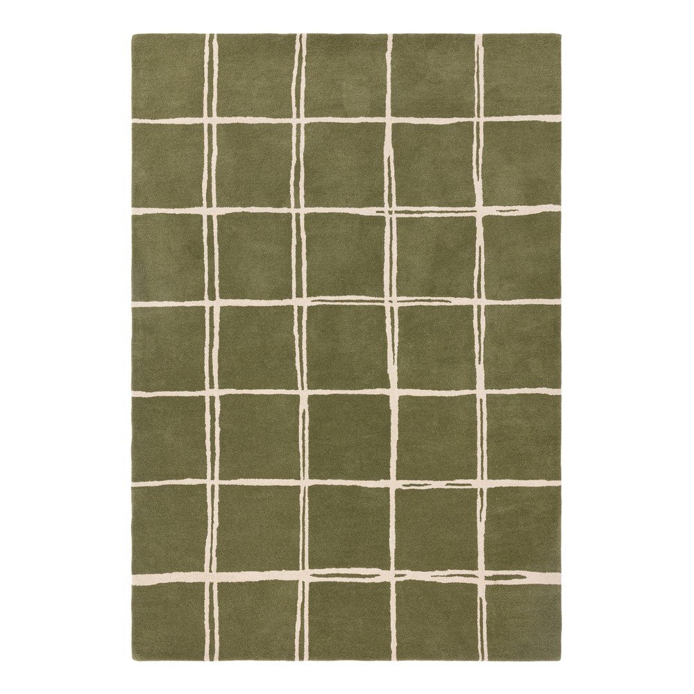 Zielony wełniany dywan tkany ręcznie 160x230 cm – Asiatic Carpets