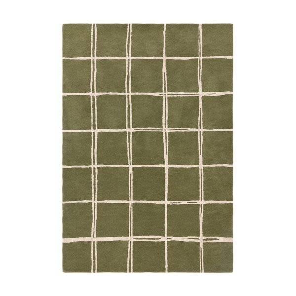 Zielony wełniany dywan tkany ręcznie 160x230 cm – Asiatic Carpets