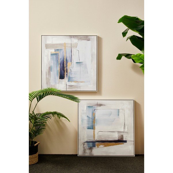 Ręcznie malowany obraz z ramą w zestawie/na płótnie 88x88 cm Crown – Bizzotto-image-1