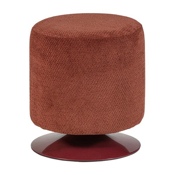 Czerwony puf z materiału bouclé Islen – WOOOD