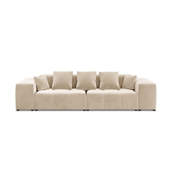 Beżowa aksamitna sofa 320 cm Rome Velvet – Cosmopolitan Design