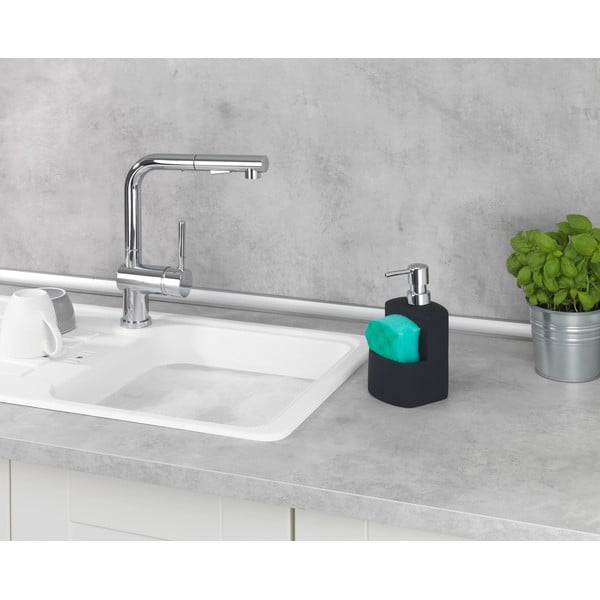 Czarny dozownik do mydła w płynie Wenko Festival-image-1