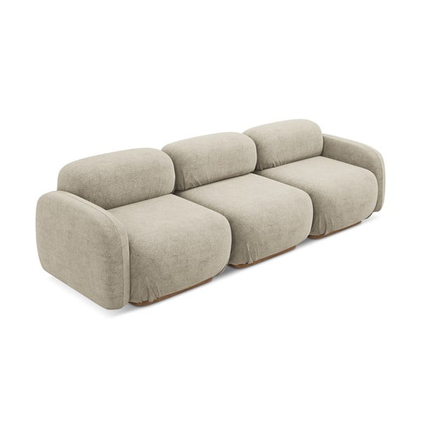 Beżowa sofa modułowa z materiału bouclé 270 cm Ailani – Makamii-image-2