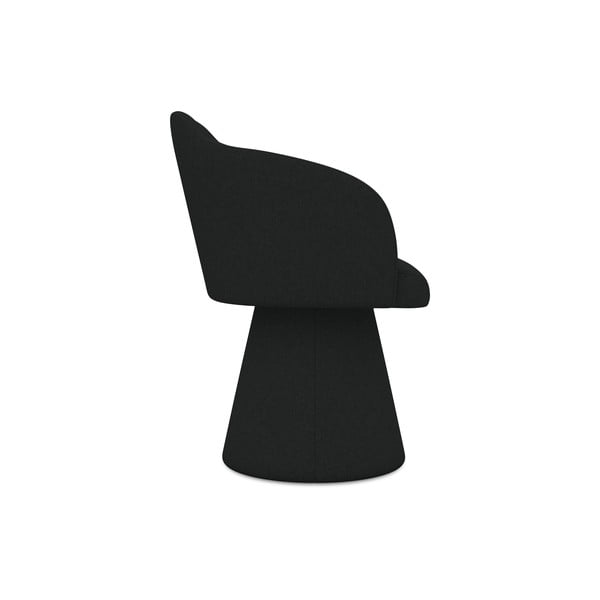 Czarny tapicerowany fotel jadalniany Kanoa – Makamii-image-2