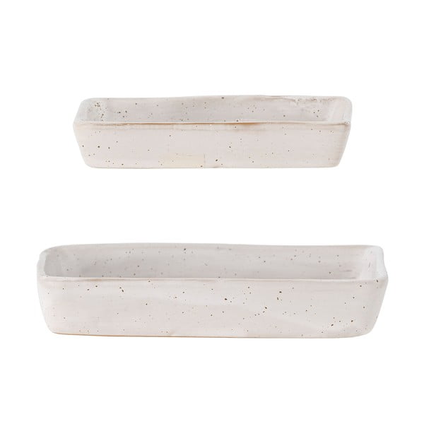 Biało-niebieskie kamionkowe organizery łazienkowe zestaw 2 szt. Aurora – Bloomingville-image-2