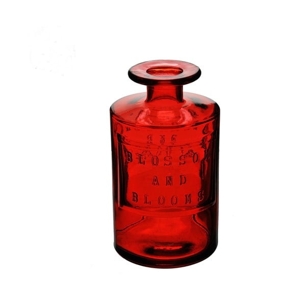 Czerwona butelka ze szkła