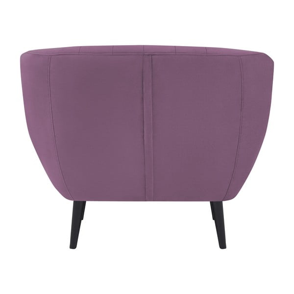 Fioletowy fotel z czarnymi nogami Mazzini Sofas Toscane-image-2