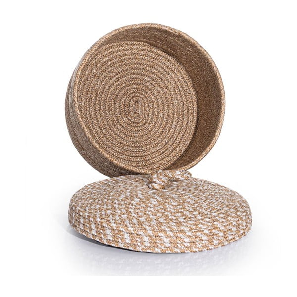 Tekstylny dekoracyjny pojemnik z pokrywką – Mioli Decor-image-2