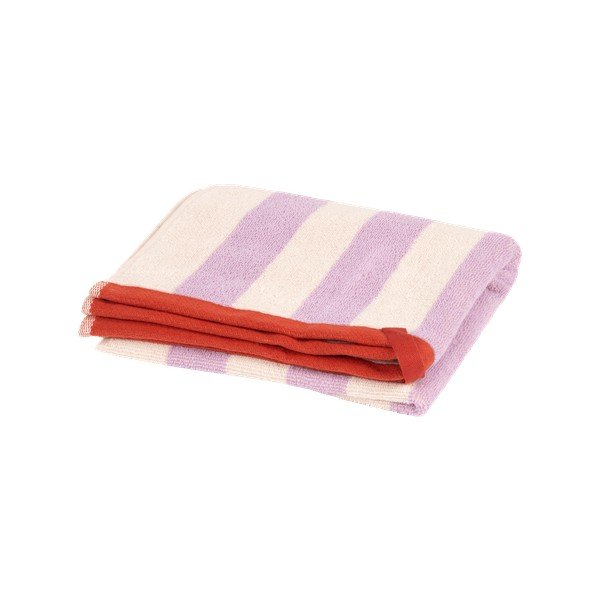 Lawendowy/kremowy bawełniany ręcznik frotte 50x80 cm Gobo – noo.ma