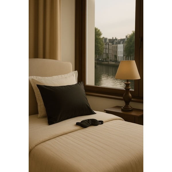 Czarna jedwabna opaska na oczy Mulberry Silk – Mila Home Luxury-image-3