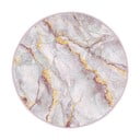 Jasnoróżowy/w kolorze złota okrągły dywan odpowiedni do prania ø 120 cm Marble – Mila Home