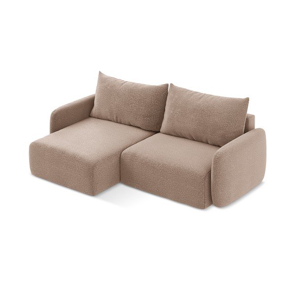 Jasnobrązowy rozkładany/ze schowkiem narożnik (lewostronny) Kalena – Makamii-image-3