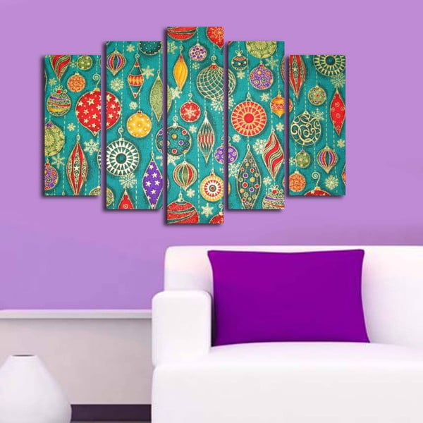 Obraz pięcioczęściowy Ornaments, 105x70 cm-image-1