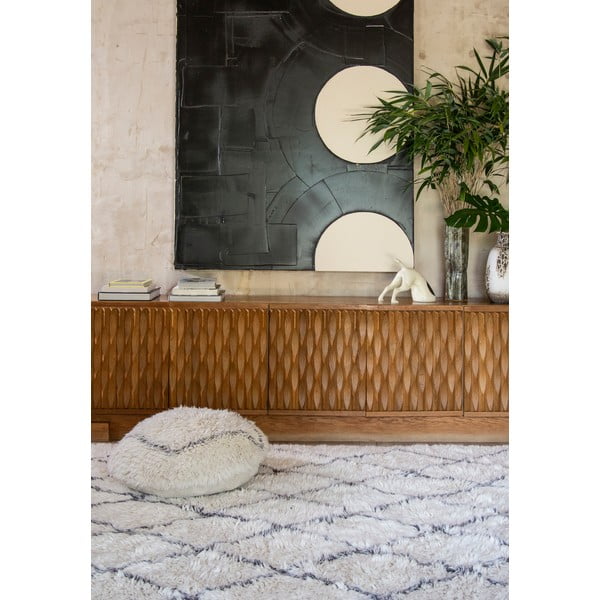 Biały wełniany puf Berber Soul – Lorena Canals-image-1