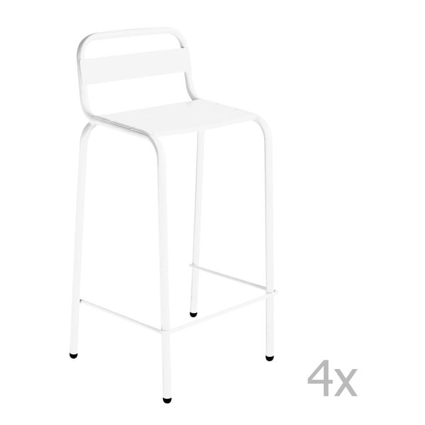 Zestaw 4 białych krzeseł barowych Isimar Barcelonita