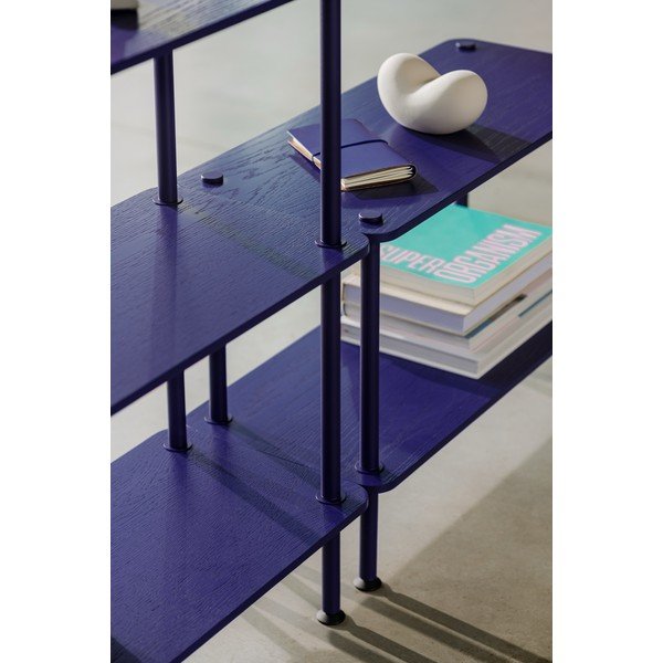 Niebieski regał w dekorze dębu 80x90,5x35 cm Teidi – noo.ma-image-3