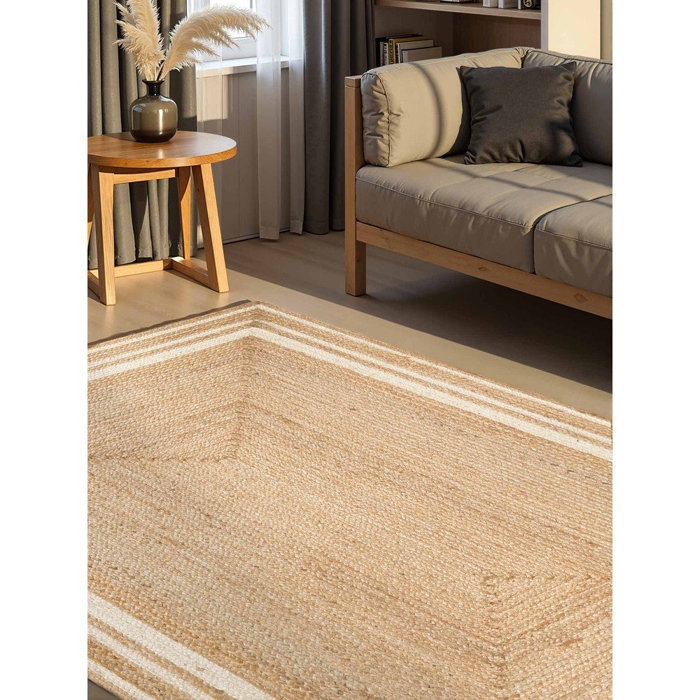 Kremowo-naturalny ręcznie tkany dwustronny dywan z juty 160x230 cm Jutta – Hanse Home (zdjęcie 4)