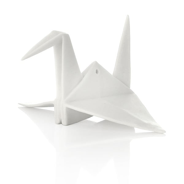 Porcelanowa dekoracja Origami Stork