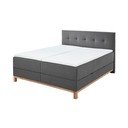 Ciemnoszare łóżko boxspring ze schowkiem 180x200 cm Catania − Meise Möbel