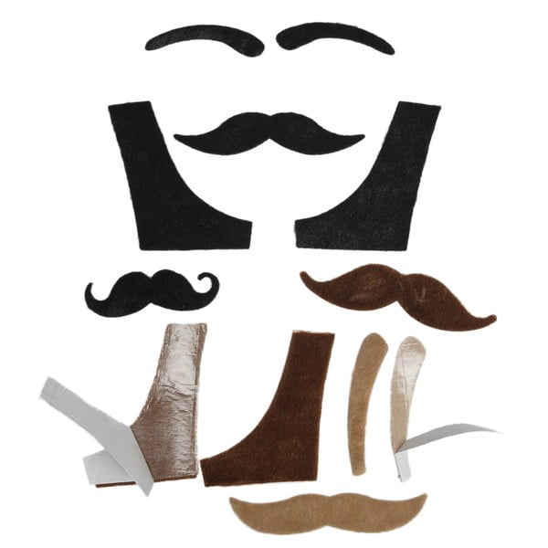 Zestaw dekoracyjnych wąsów i baczków Rex London Moustache