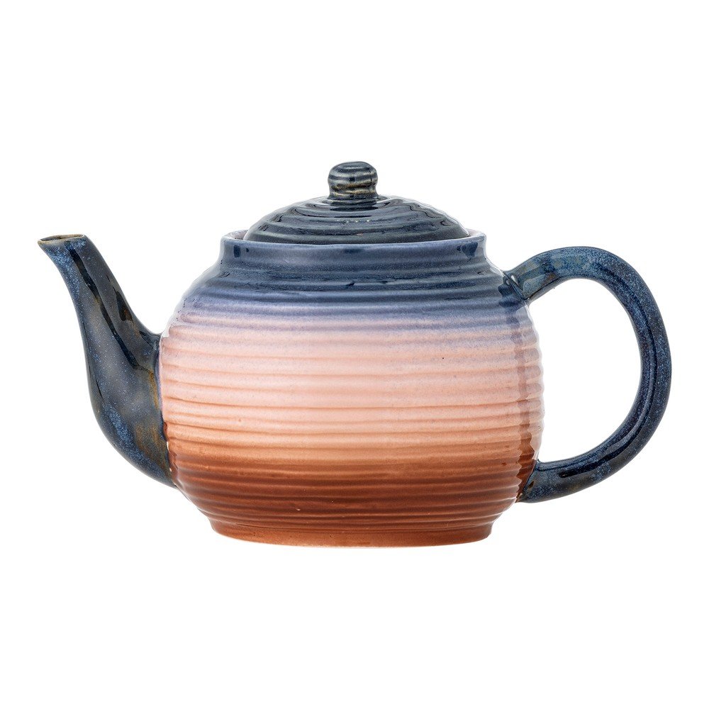 Niebiesko-pomarańczowy ceramiczny dzbanek do herbaty z sitkiem 890 ml Tatum – Bloomingville