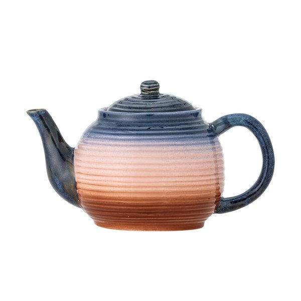 Niebieski/pomarańczowy dzbanek do herbaty ceramiczny z sitkiem 890 ml Tatum – Bloomingville