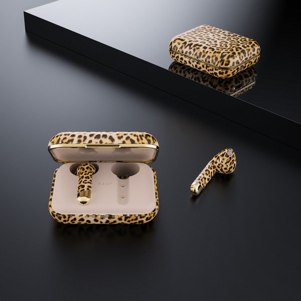 Bezprzewodowe słuchawki w etui Happy Plugs Air 1 Leopard-image-1