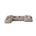 Beżowy narożnik modułowy (lewostronny/w kształcie litery U) Martina – Micadoni Home