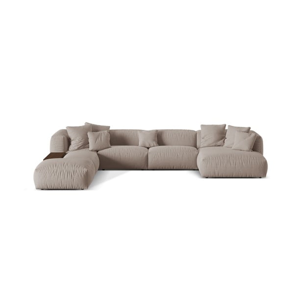 Beżowy narożnik modułowy (lewostronny/w kształcie litery U) Martina – Micadoni Home