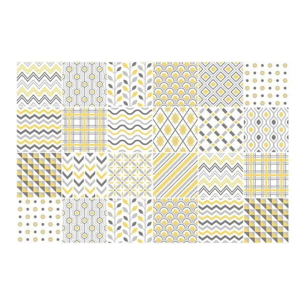 Zestaw 24 samoprzylepnych naklejek Ambiance Scandinavian Tiles Stockholm, 10x10 cm-image-2