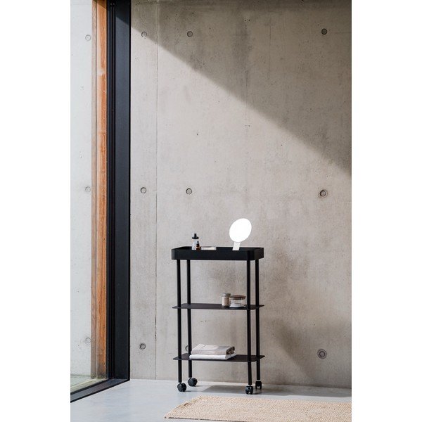 Beżowy metalowy regał na kółkach 60x97x30 cm Nolle – noo.ma-image-3