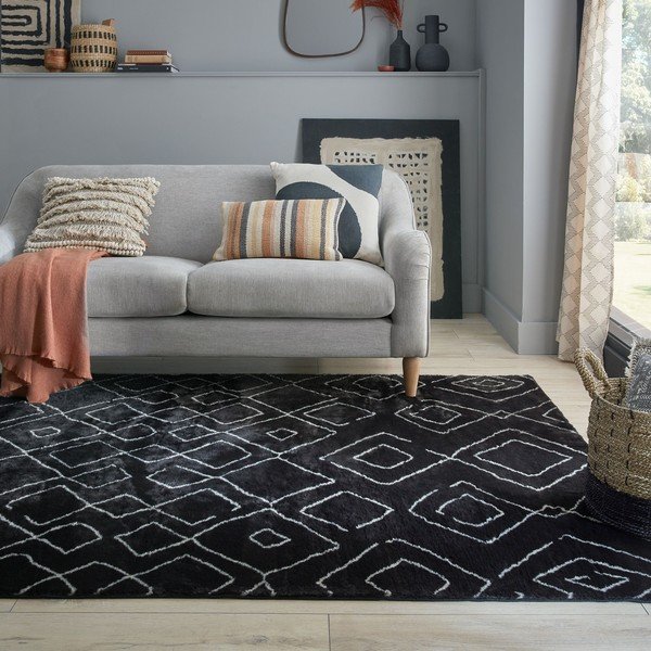 Czarny dywan odpowiedni do prania 160x230 cm Imran – Flair Rugs-image-1