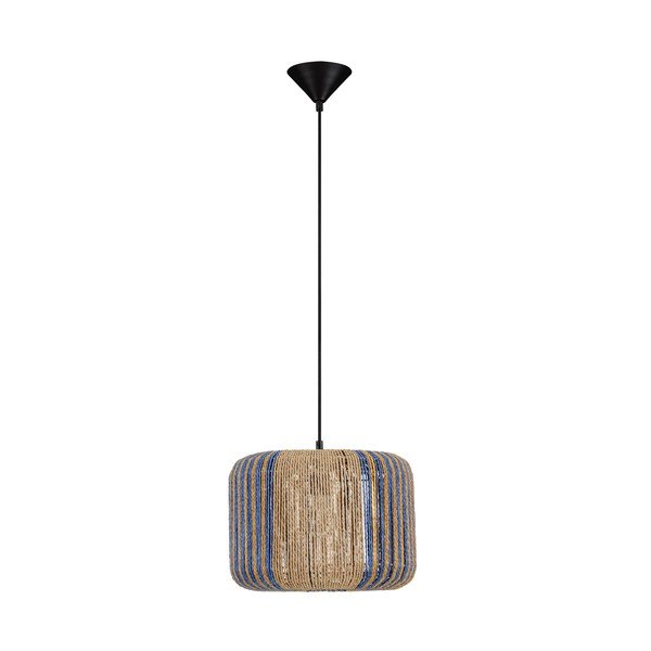 Niebieska/w naturalnym kolorze lampa wisząca z liny ø 33 cm Abby – Nova Luce