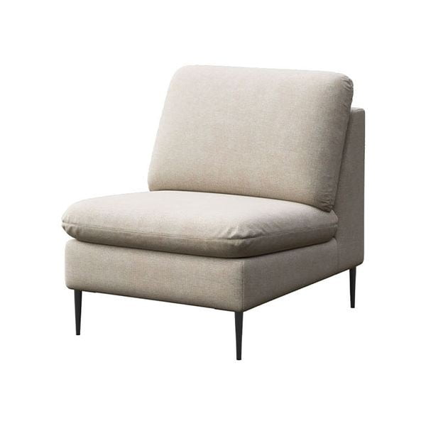 Beżowy fotel z tkaniny szenilowej Belle – Rodier-image-2