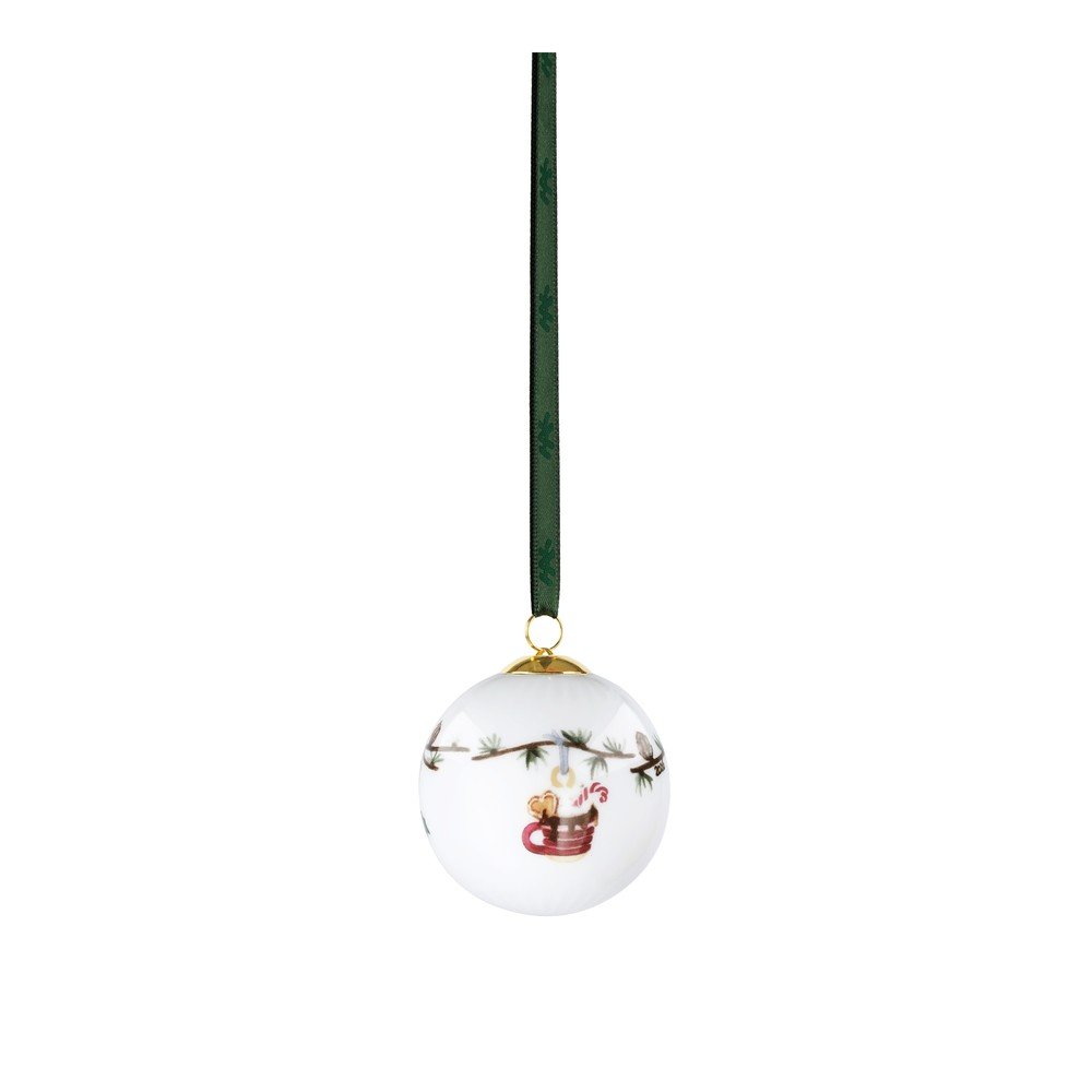 Porcelanowa ręcznie malowana ozdoba świąteczna ø 6 cm Hammershøi Christmas – Kähler Design
