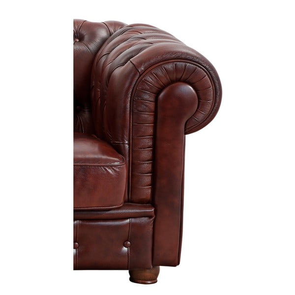 Bordowa skórzana sofa Max Winzer Bridgeport, 172 cm-image-3