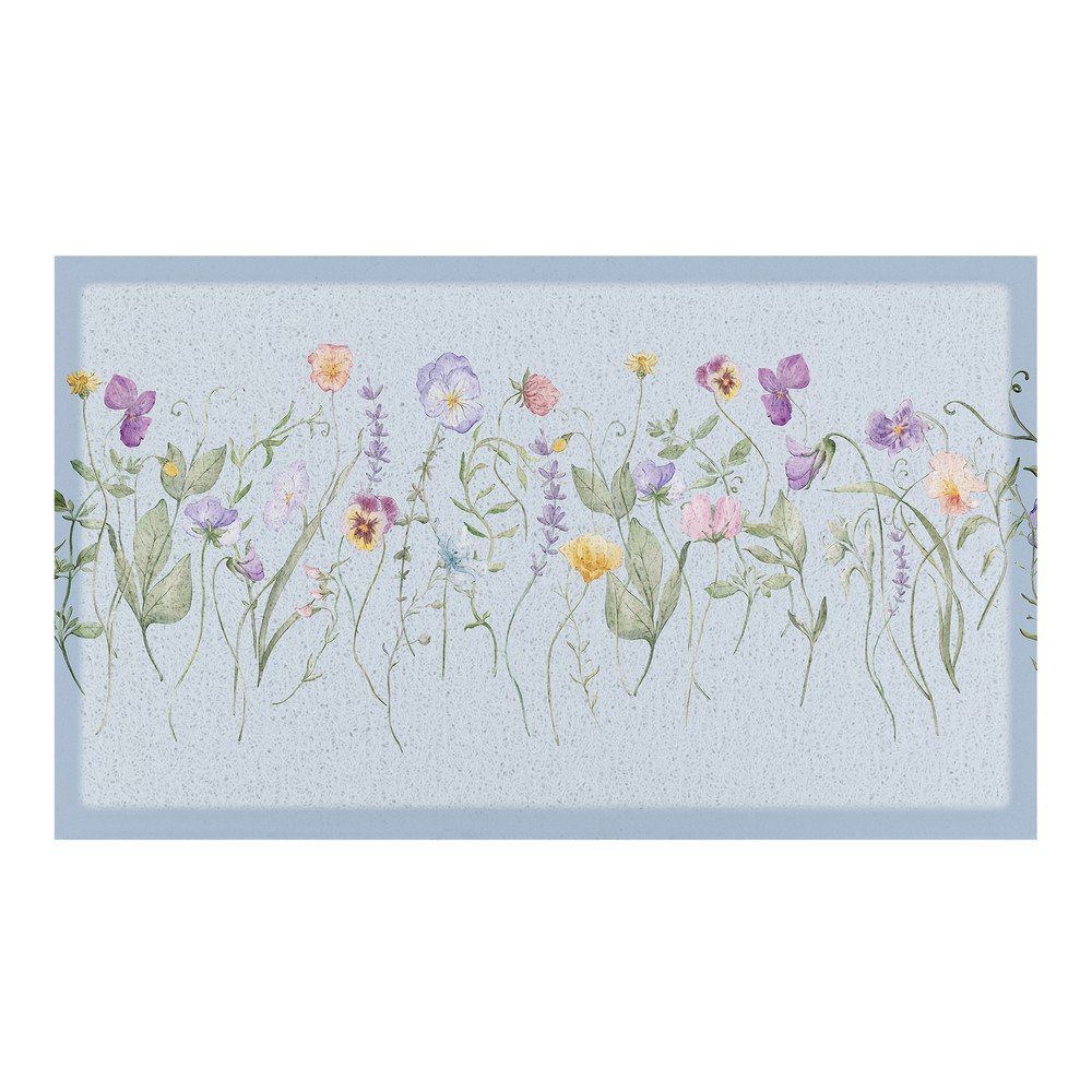 Wycieraczka z PVC 40x70 cm Blue Wild Flowers – Artsy Doormats