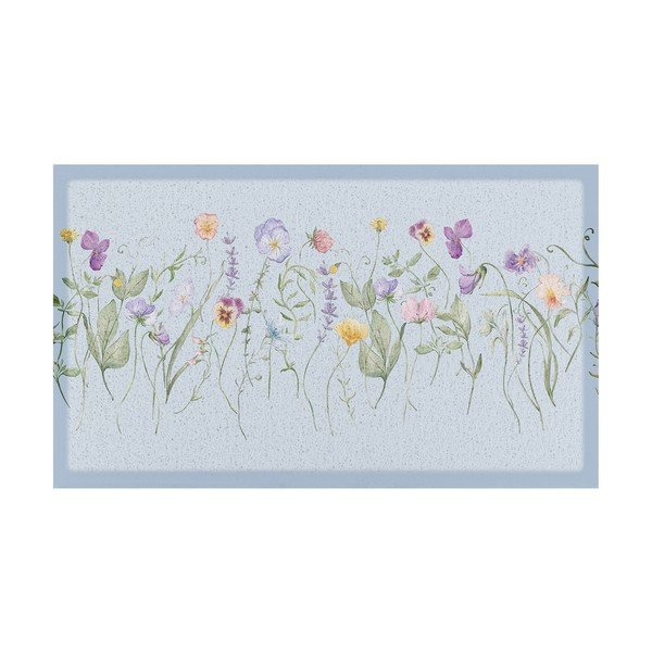 Wycieraczka z PVC 40x70 cm Blue Wild Flowers – Artsy Doormats