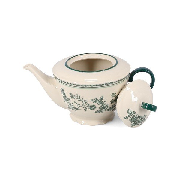 Zielony/w kolorze kości słoniowej porcelanowy dzbanek do herbaty 920 ml Cyril – S|P Collection-image-2