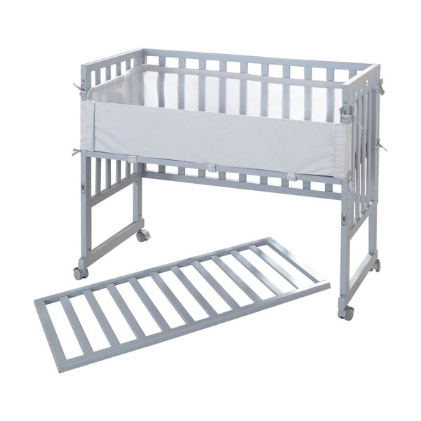 Szare łóżeczko 90x45 cm – Roba-image-2